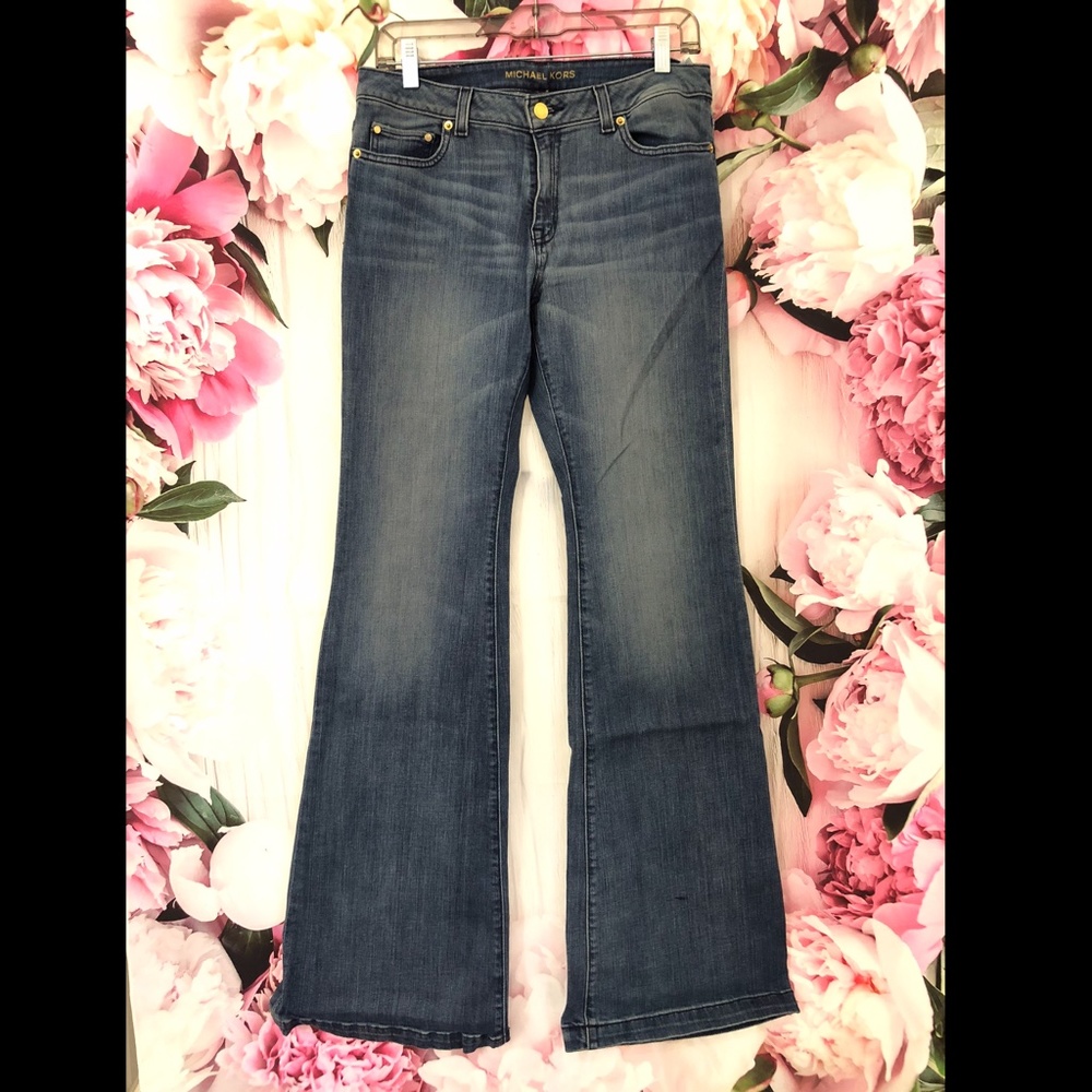 Michael Kors Size 6 Flare denim jeans pants NEW